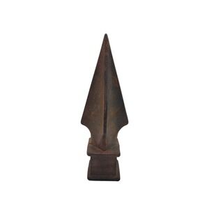 Vintage Cast Iron Fence Finial Spear Top Gate Topper Rusted Metal Decor 8.5 Inch